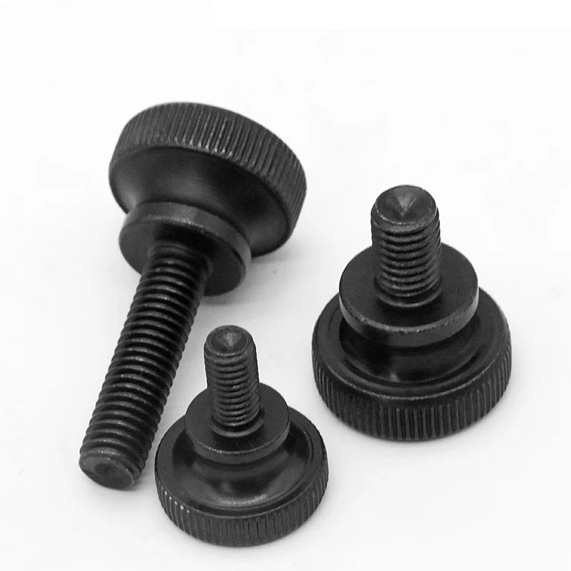 Factory Custom GB834 M2 M6 M8 20mm 30mm 30 Zinc Plated Knurled Knob Clamping Tighten Black Thumb Screw MegaBDM