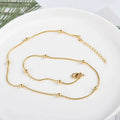 Waterproof 18K Gold Satellite Snake Chain Necklace Fashion Stainless Steel Round Ball Beads Snake Chain Necklace for Women MegaBDM