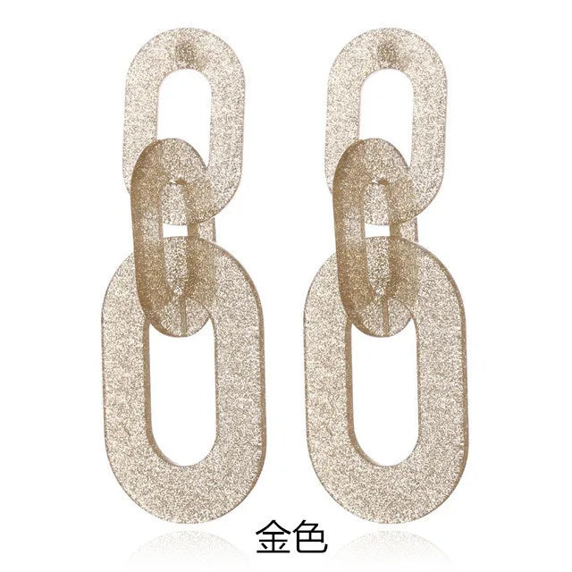 Hot Sales Promotional Gift Fashion Acetic Acid Women Girls Gift Transparent Acetate Acrylic Stud Earrings