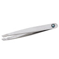 Professional German Stainless Steel Slant Tweezers Durable Lightweight for Eyebrows & Chin Ingrown Hair Removal Box Packed