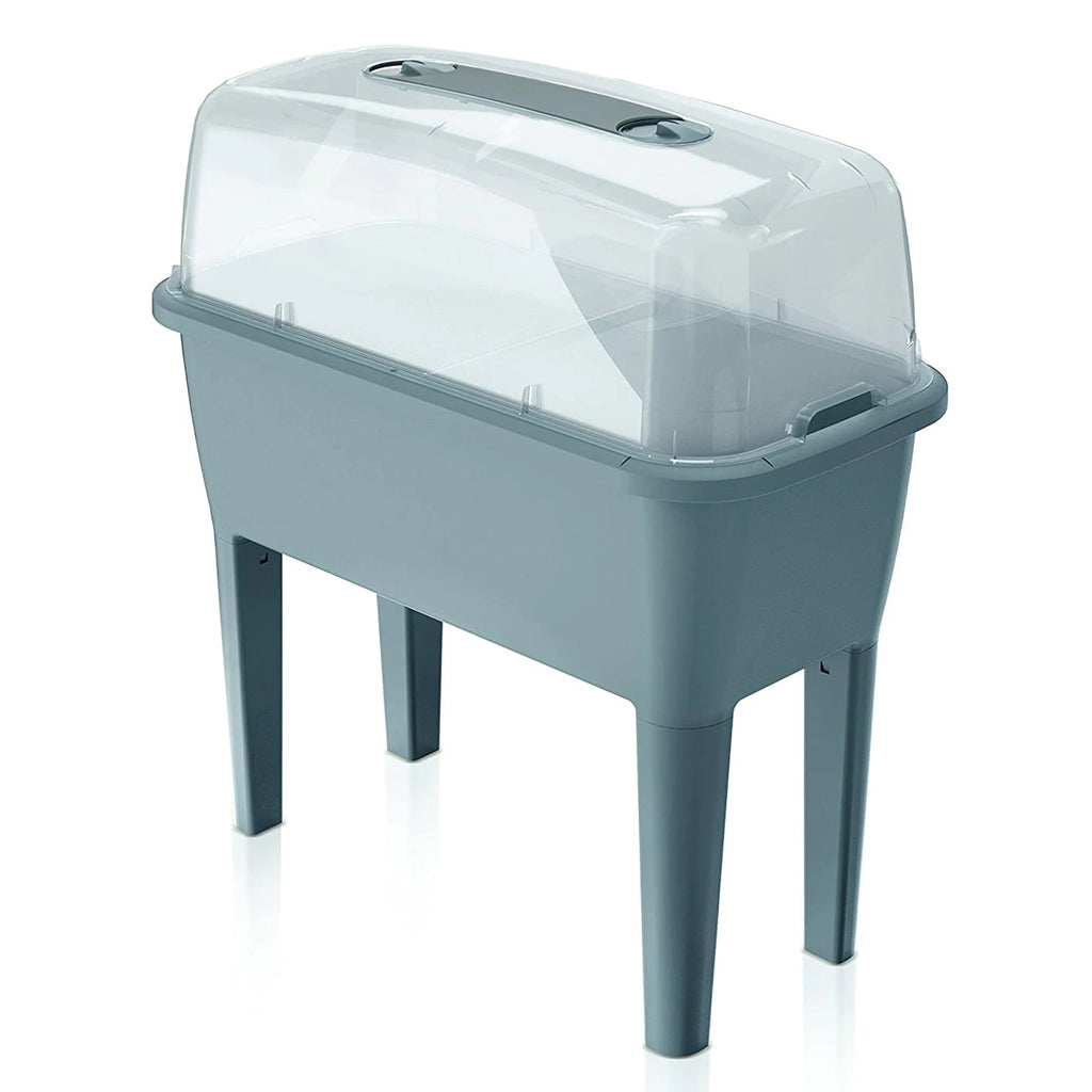 Urban garden with 52-liter polypropylene greenhouse 77 x 38 x 82 cm grey color