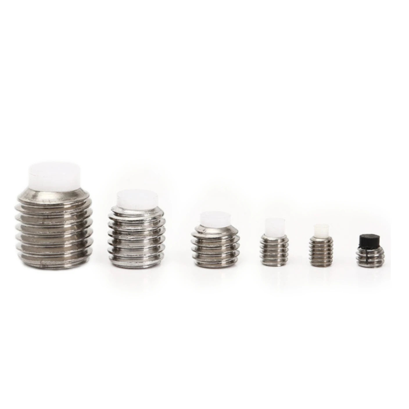 JSCREW Stainless Steel Nylon Tip Hex Socket Set Screw DIN915 Flat Point M3 M4 M5 M6 M8 M10
