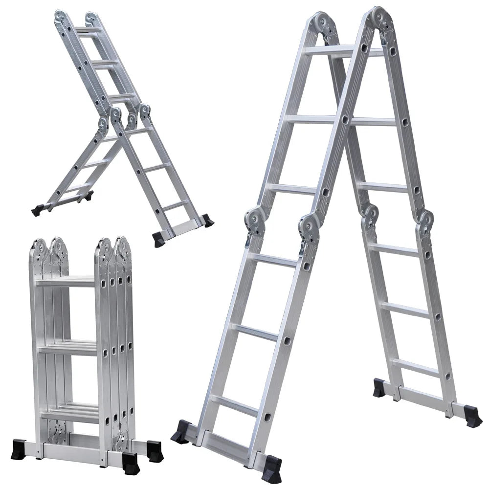 Multifunctional Industrial Foldable Aluminum Alloy Combination Ladders with Extended Reach