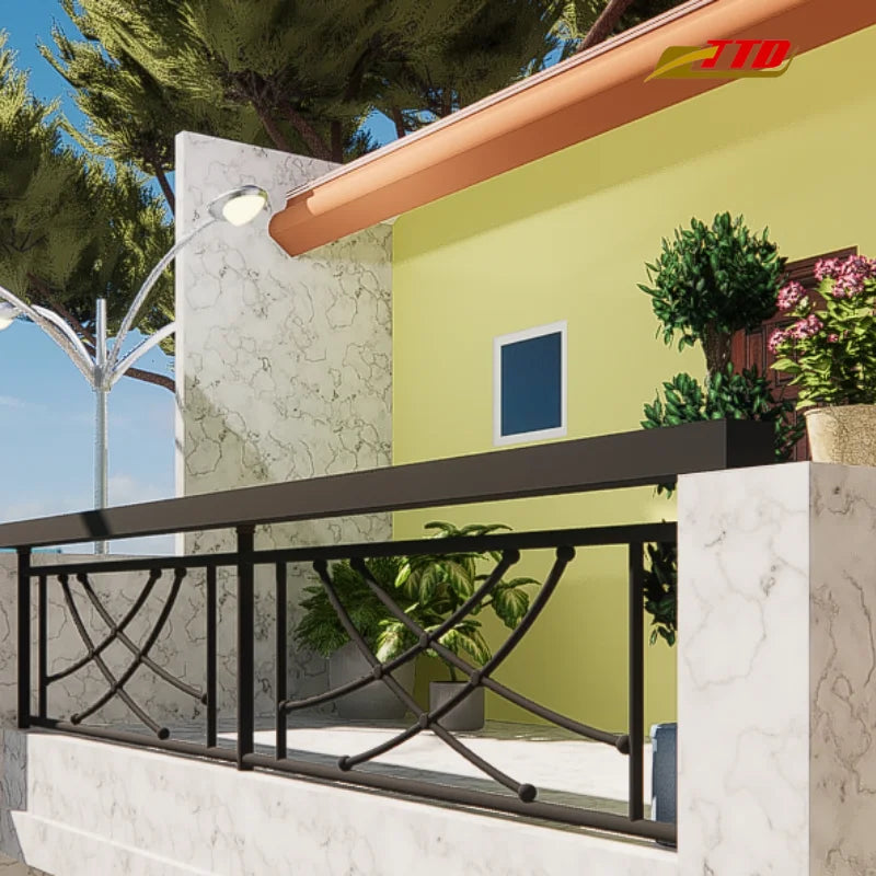 Elegant Iron & Stainless Steel Balconies for Villa Gardens-Modern Design Enhances Outdoor Living