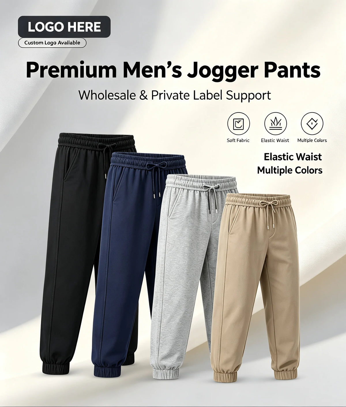 Autumn American-style Men's Solid-color Outdoor Work Pants for Casual Wear Loose-fitting Waist-belted Ankle-length Pants for Men MegaBDM