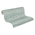 Made in Germany - Wallpaper rolls Palm Leaves Blue Mint - Non Woven Vinyl - Modern Wallpaper Leaves for Walls - 1005 x 053 m