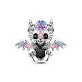 MULA Silver Fashion Cute Fire Dragon Pendant Charms With Zircon Classic Fashion Jewelry for Children's Weddings & Parties
