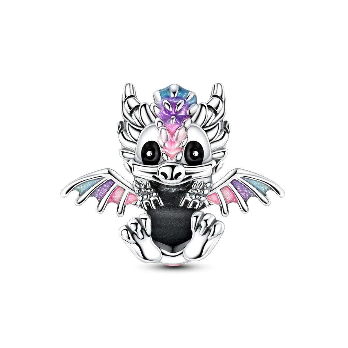 MULA Silver Fashion Cute Fire Dragon Pendant Charms With Zircon Classic Fashion Jewelry for Children's Weddings & Parties