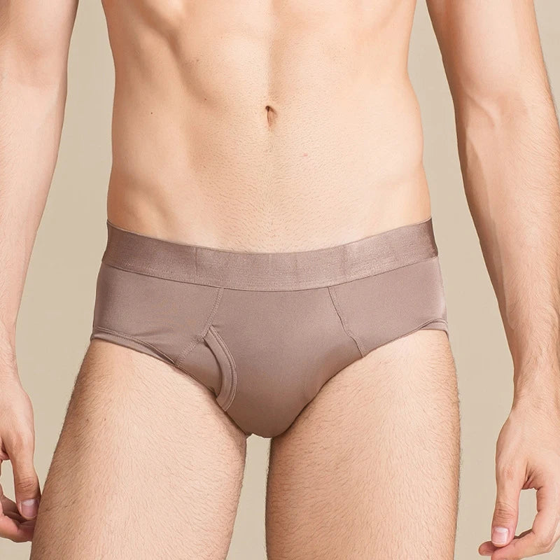 Good Quality Disposable Breathable Knitted Mulberry Silk Boxer Briefs Men's Underwear