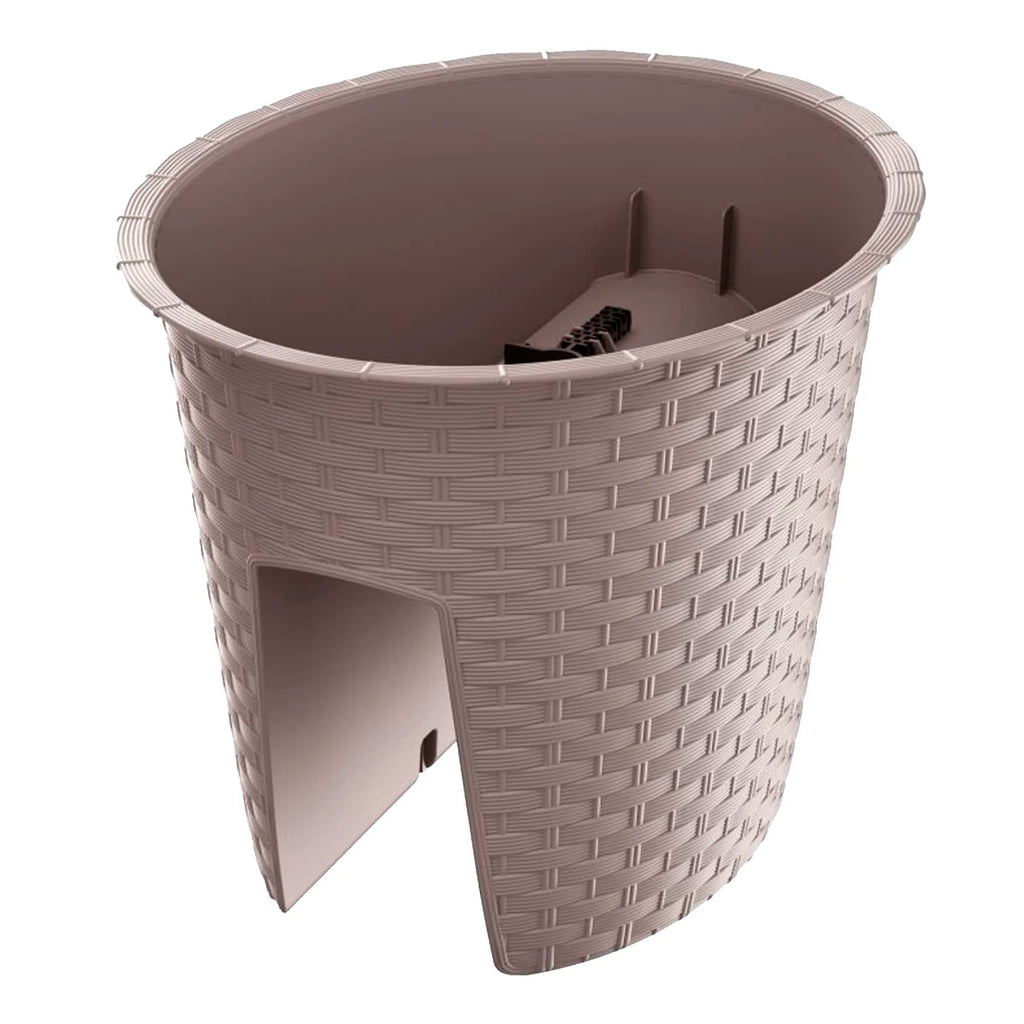 RATOLLA OVAL 6L. flower pot dimensions (mm) 298x242x225 Mocca color
