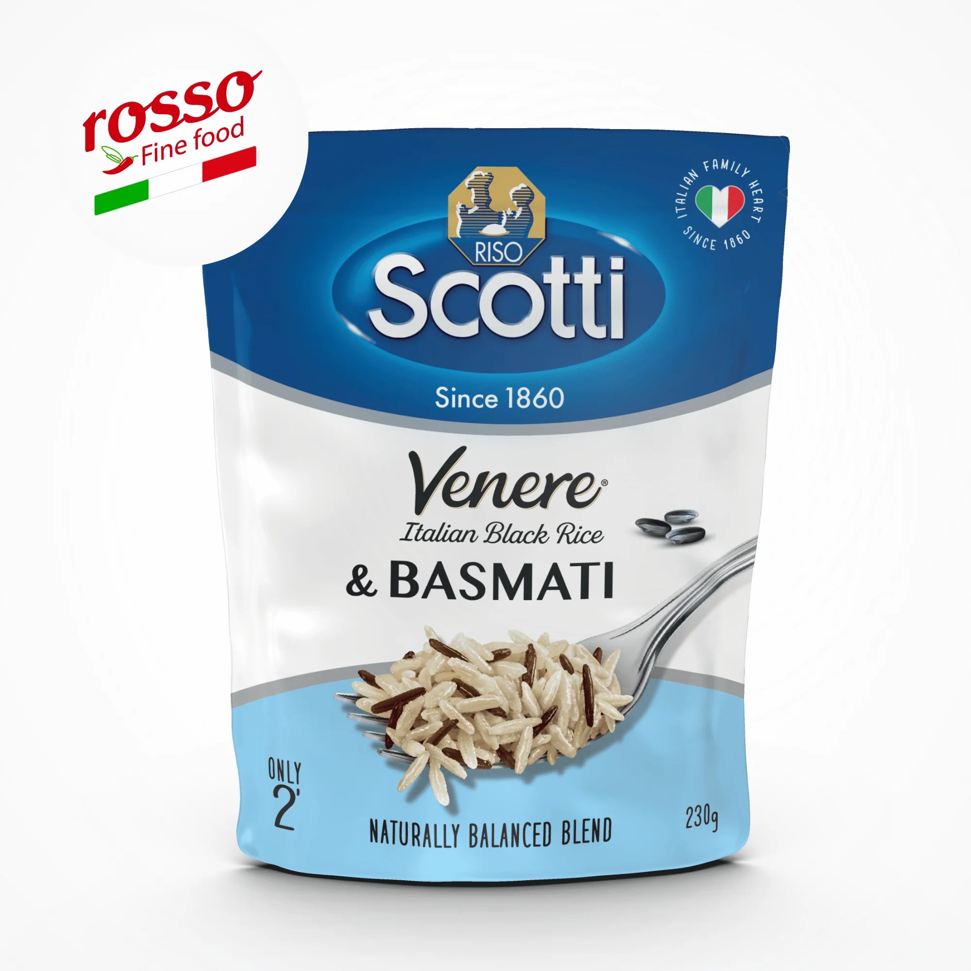 Venere & Jasmine Ready-to-Eat Premium Quality Fresh Dried 230g Italian Rice for Quick Gourmet Dishes Made in Italy