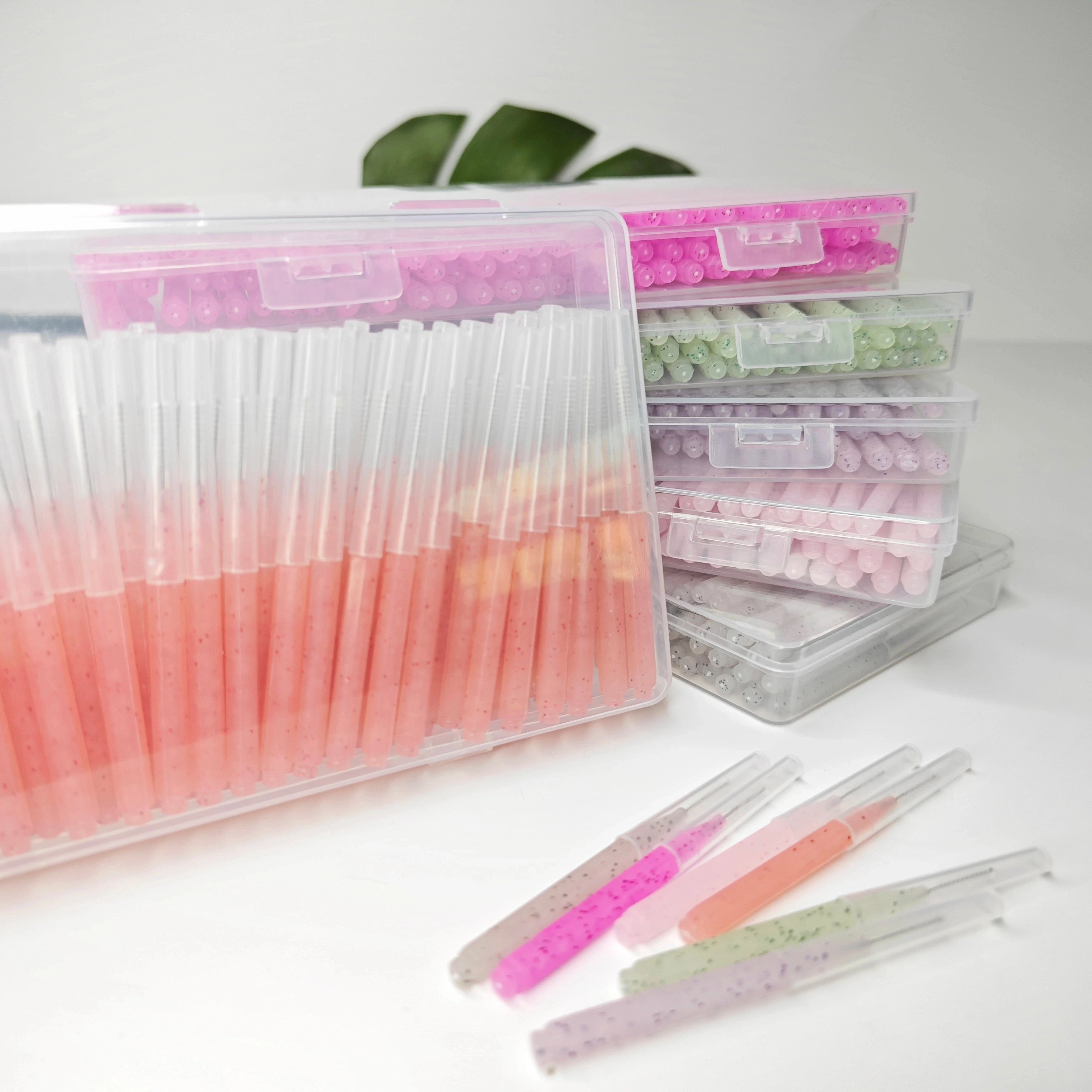 Orthodontic Braces Kit Efficient Black Spiral Dental Brush Head Teeth Cleaning Tools Including Interdental Brushes Floss Brush