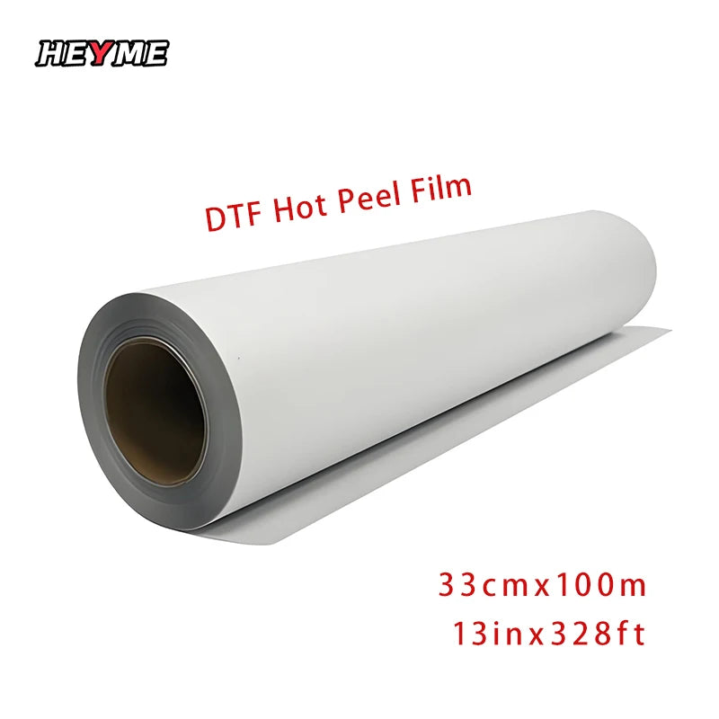 24 Inch 30cm 60cm Hot Peel DTF Film Roll Matte Instant Double-Sided Heat Transfer PET Film for Clothing Low Temperature Digital