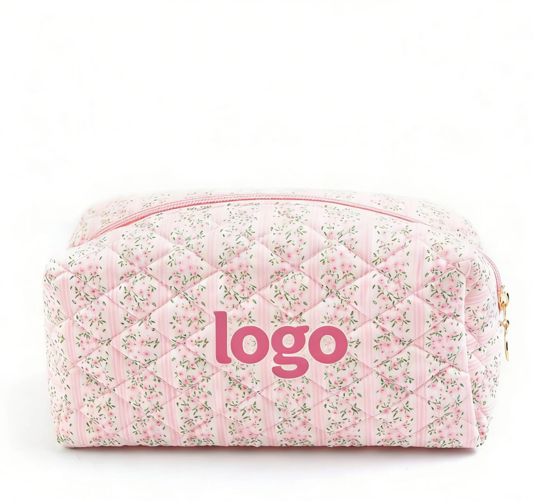SW Classic Floral Polyester Makeup Pouch Custom Large Capacity Eco-Friendly Toiletry Cosmetic Zippered Portable Bag for Travel