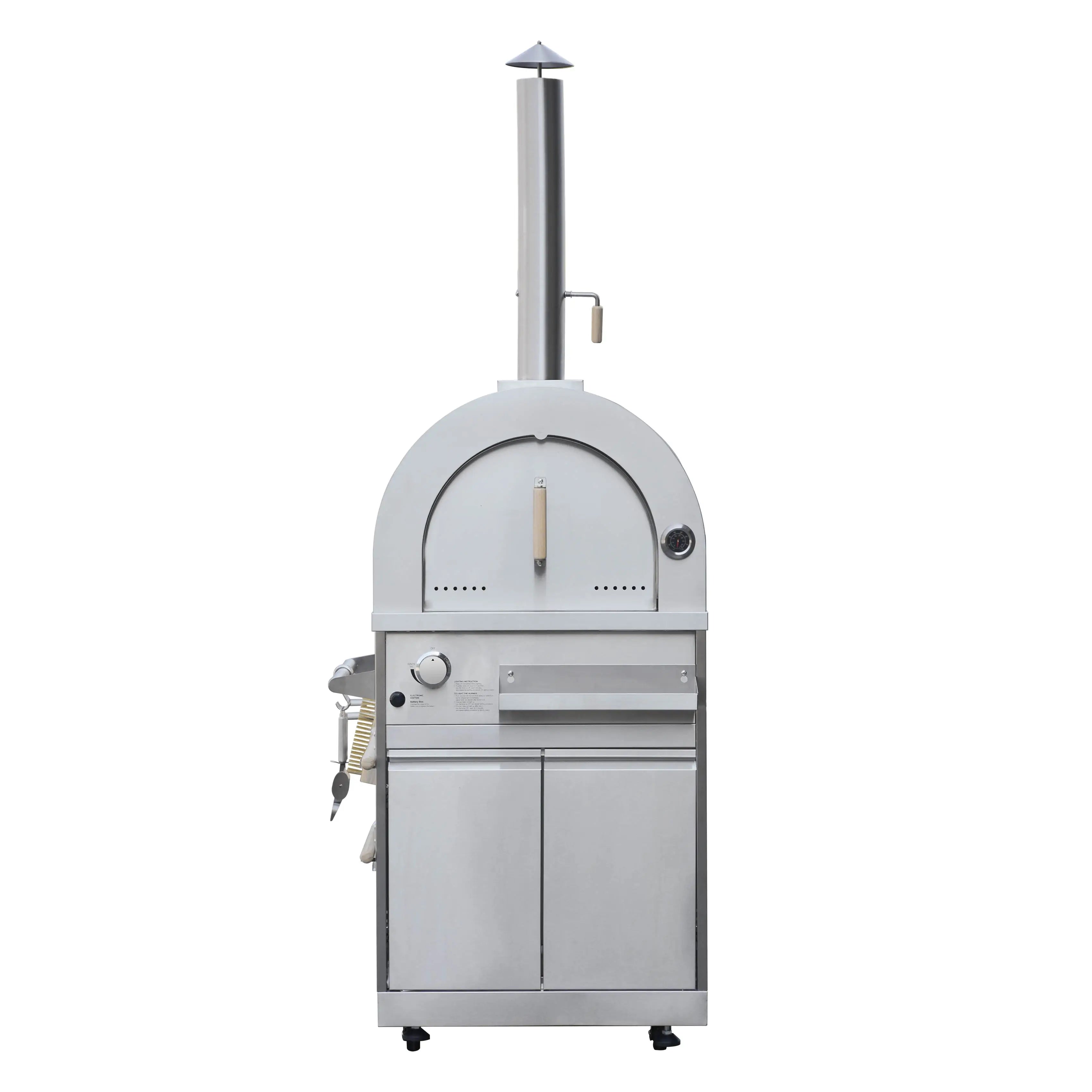 Premium Portable Gas Pizza Oven 35000 BTU 304 Stainless Steel & Firebrick Certificated for Catering Events