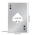 Thickened 1.4mm Creative Poker Shaped Bottle Can Opener Stainless Steel Bar Restaurant Beer Metal Opening Tool