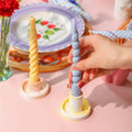 Nicole Handmade Eco-Friendly Silicone Candlestick Holder Molds for Concrete Cement Home Decoration Microwave & Dishwasher Safe