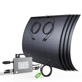 Balcony Solar Kit 800W Flexible PV Solar Panels 800W On-Grid Micro Inverter UK Plug and Play Home Energy Plugin Solar System
