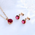 Free Shipping Jewelry Supplier Vintage Classic Zircon 18K Gold Plated Women Necklace Jewelry Set for Wedding Gift