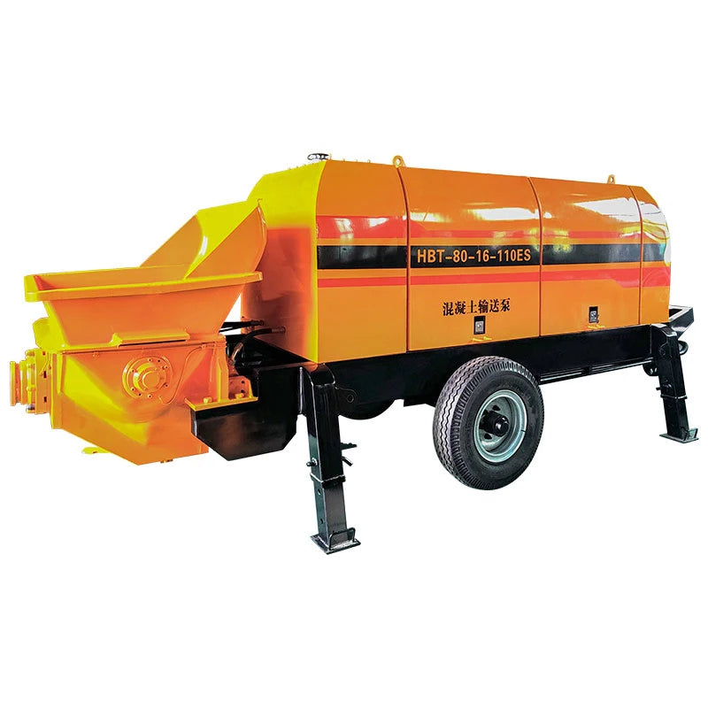 Hot Sale Secondary Stone Concrete Trailer Pump Homemade Concrete Pump Trailer Mounted Concrete Pump