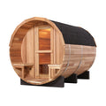 Spliced Red Cedar Wood Eco-Friendly Modern Outdoor Barrel Sauna Sauna Stove Electric Heating 2 Year Warranty Sansheng Brand