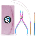 Beauty & Crafts Micro Links Hair Extensions Kit with Stainless Steel Beads Plier Essential Hair Extension Tools