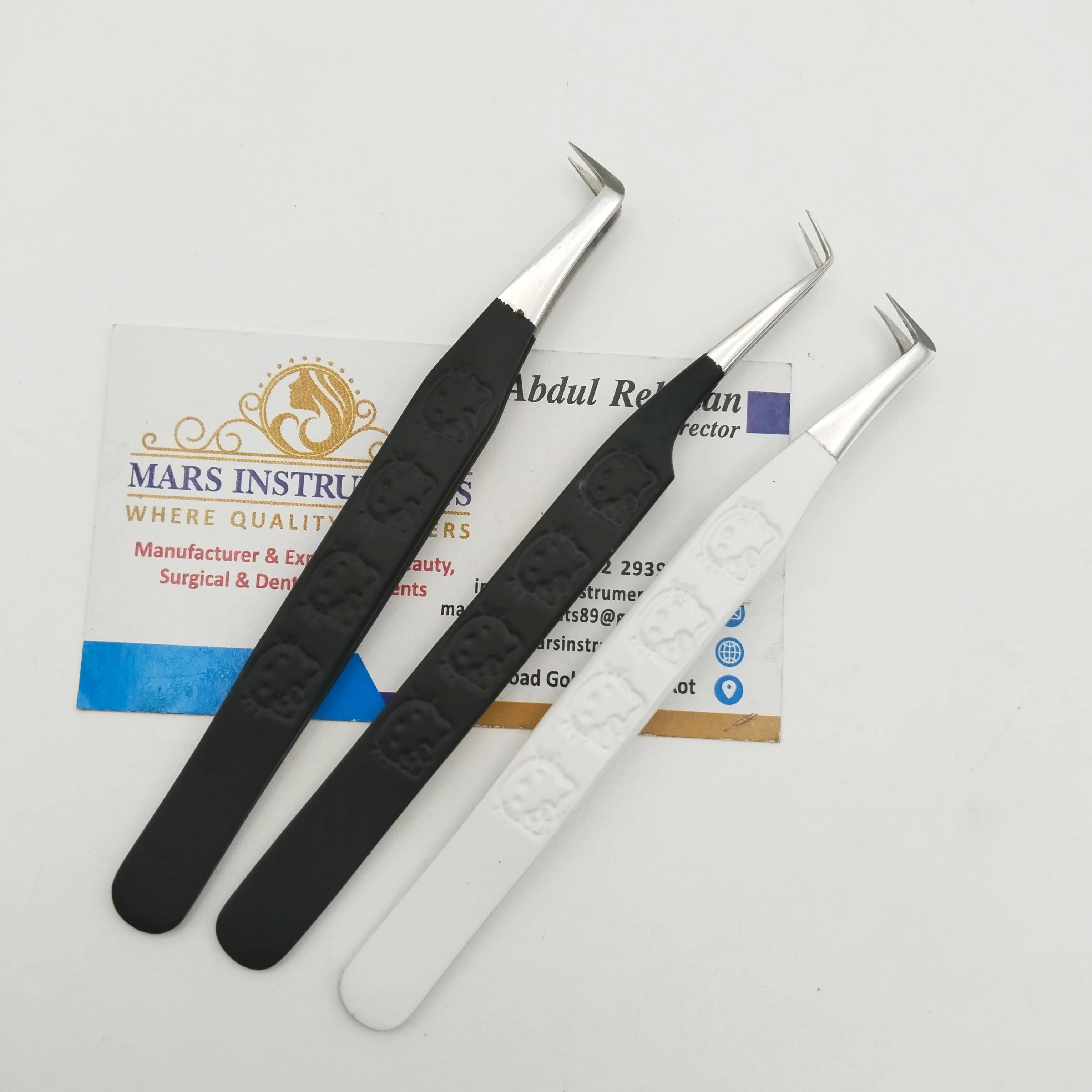 High Quality Stainless Steel Eyelash Extension Tweezers Perfect Grip Pointed Volume Fiber Sustainable Design Hello Beauty Tools