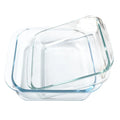 Tempered Glass Baking Dish Square High Borosilicate Heat Resistant Microwave Oven Baking Pizza Plate