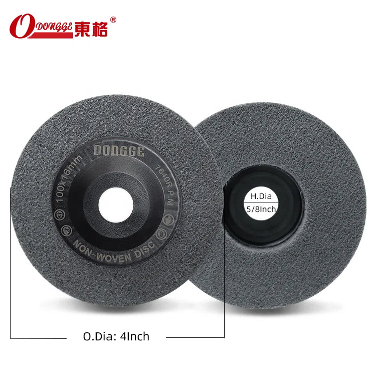 100x16mm Nylon Abrasive Disc Grinding Non Woven Polishing Wheel for Stainless Steel Metal