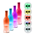 Small LED Coasters Rounded Bottle Lights Drink Decoration Lighting Coaster Bottle Glass LED Stickers for Graduation Ramadan