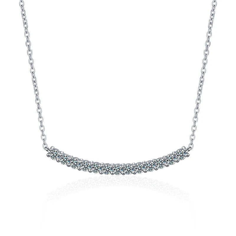 XMZ081 Minimalist D Color Moissanite Pendant Necklace for Women Lady S925 Silver All Diamond Neck Chain Necklaces Wholesale Gift