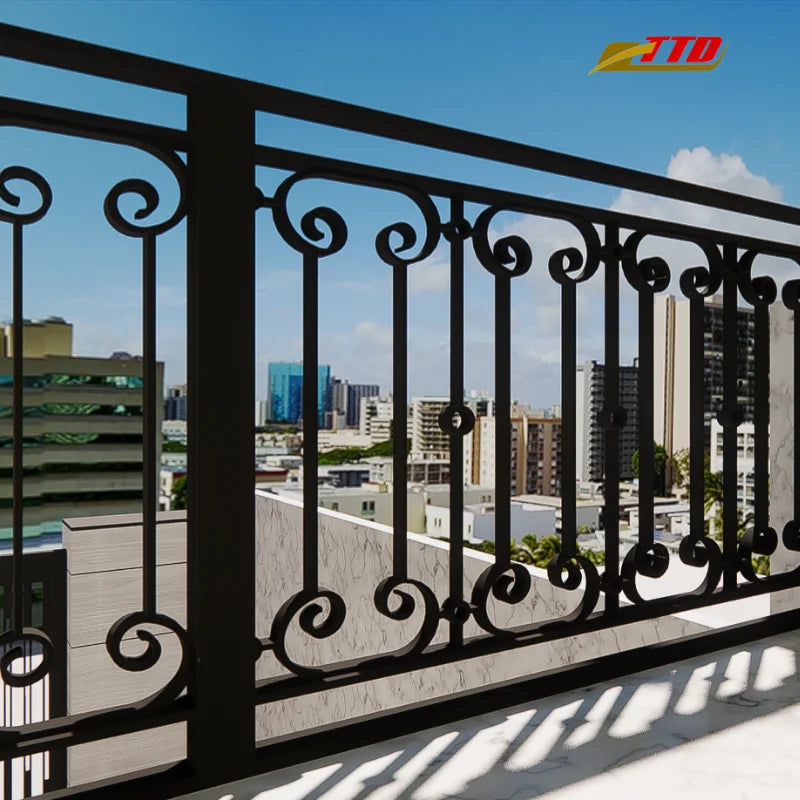 Unique Modern Wrought Iron Villa Balcony Railing Designs Visual Interest Everyday Safety Perfect Compatibility TTD Brand 1 1