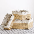 Decorative Paper Rope Storage Basket Wicker Eco-fridenly Rustproof Organizing Basket with Lid