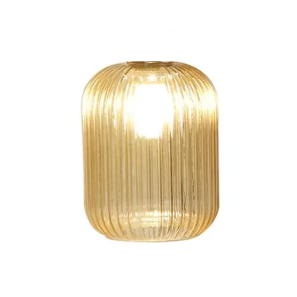 Factory Industrial Traditional Minimalist European Hand Blown Glass Table Lamp Shade Farmhouse Transitional Transparent