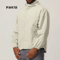 PASUXI Men's Lightweight Softshell Jacket Breathable Windproof Warm Zip-Up for Hiking Camping Outdoor High-Quality Windbreaker
