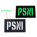 Badges Wholesale Custom Hollow Out Logo Luminous Fabric Patches With Hook and Loop Adhesive