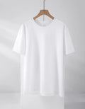 Oem customized 230g summer blank shirt pure cotton tshirt solid color bottoming short sleeve combed cotton round neck tshirt