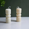 Small Cylindrical Ribbed Columnar Decorative Striped Silicone Mold Suitable for Aromatherapy Candle Handmade Soap Making