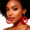 Small Delta Custom Sorority Wood Inspired Natural DST Earrings HBCU Sorority Gift