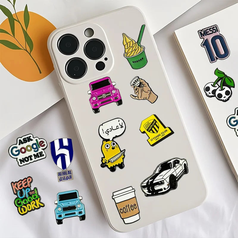 Custom Design Metal Stickers Badge UAE Oman Saudi Kuwait Mobile Phone Enamel Pin Metal Cell Mobile Phone Sticker for Phone