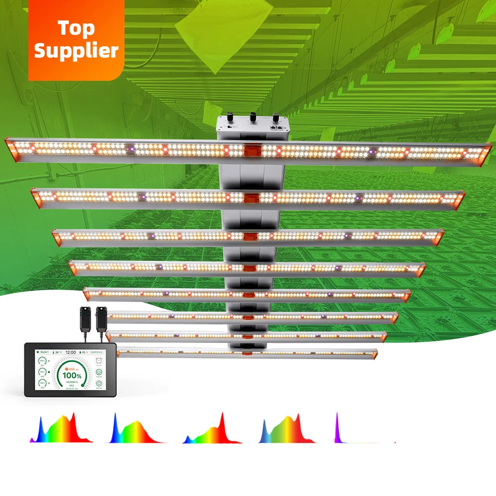New Arrival Lm301H Chip Led Grow Light With Timer 1000W 10 Bars Full Spectrum Grow Light Factory China