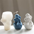 Desktop Ornament Starry Sky Astronaut Space Man Candle Mold Planet Astronaut Statues Sculpture Figurine Silicone Mold for Candle MegaBDM