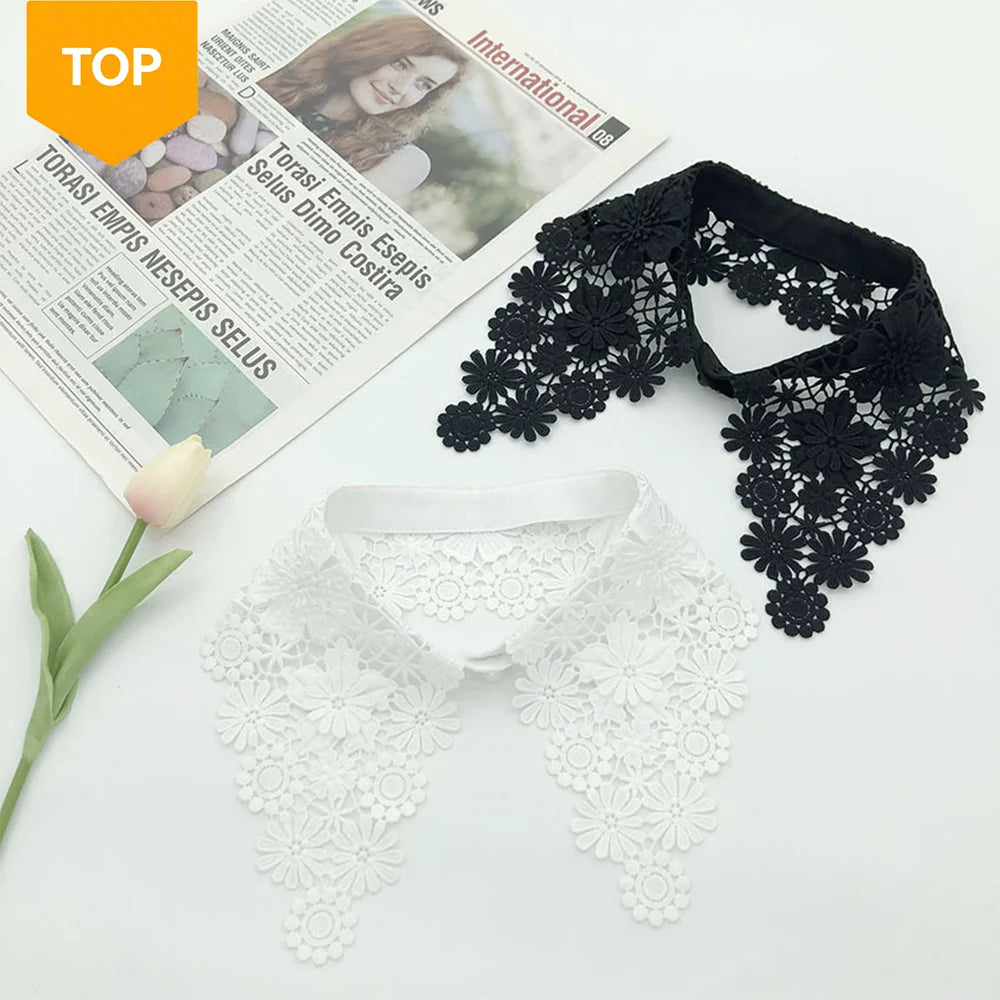 Oriental Collar Neck Dress Collar African Fabric Lace Collar De Perlas Mode Naturales Piedra Fake Collar t Shirt for Clerical