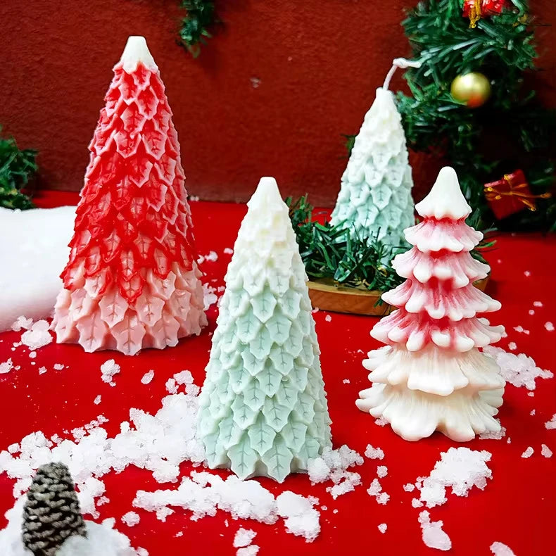 Large pine Christmas tree candle mold silicone mold suitable for candle making Christmas tree DIY cake decoration