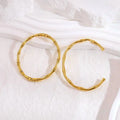 Simple Waterproof Jewelry Gold Plated Twisted Cuff Bangles Minimalist 18K Gold Plated Color Wave Shape Geometric Cuff Bangles