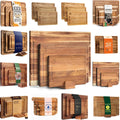 Factory Price Customized Kitchen Accessories Solid Acacia Wood Cutting Board With Juice Groove Wooden Chopping Boards Set Wooden MegaBDM