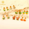 Newest Popular Mini Exquisite Cute Christmas Ear Nail Stainless Steel Christmas Tree Star Gift Christmas Earrings for Women