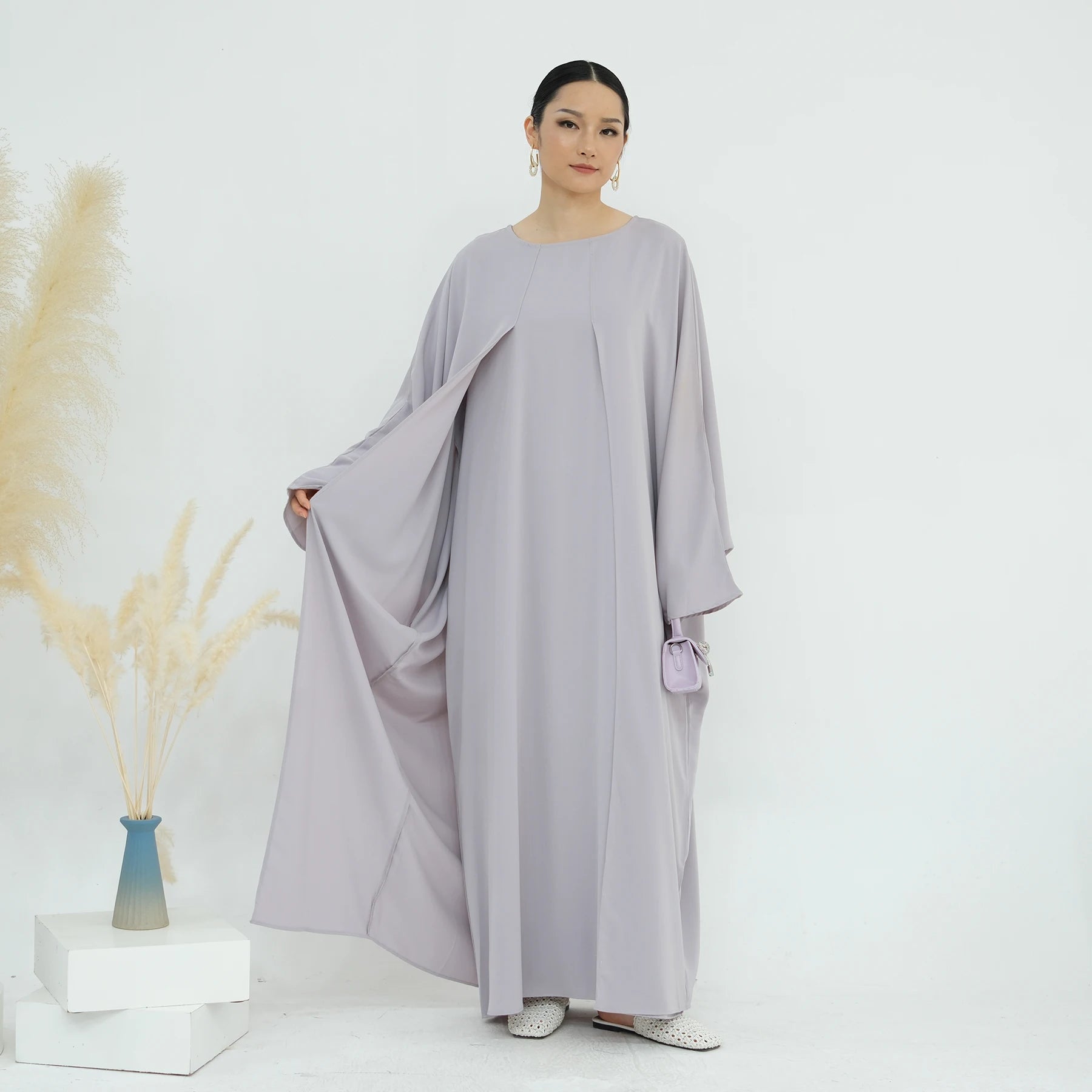 Abaya Manufacturer Wholesale New Cape Abaya Robe Nida Modest Abaya Muslim Plus Size Womens Dress Muslim Prayer Dress