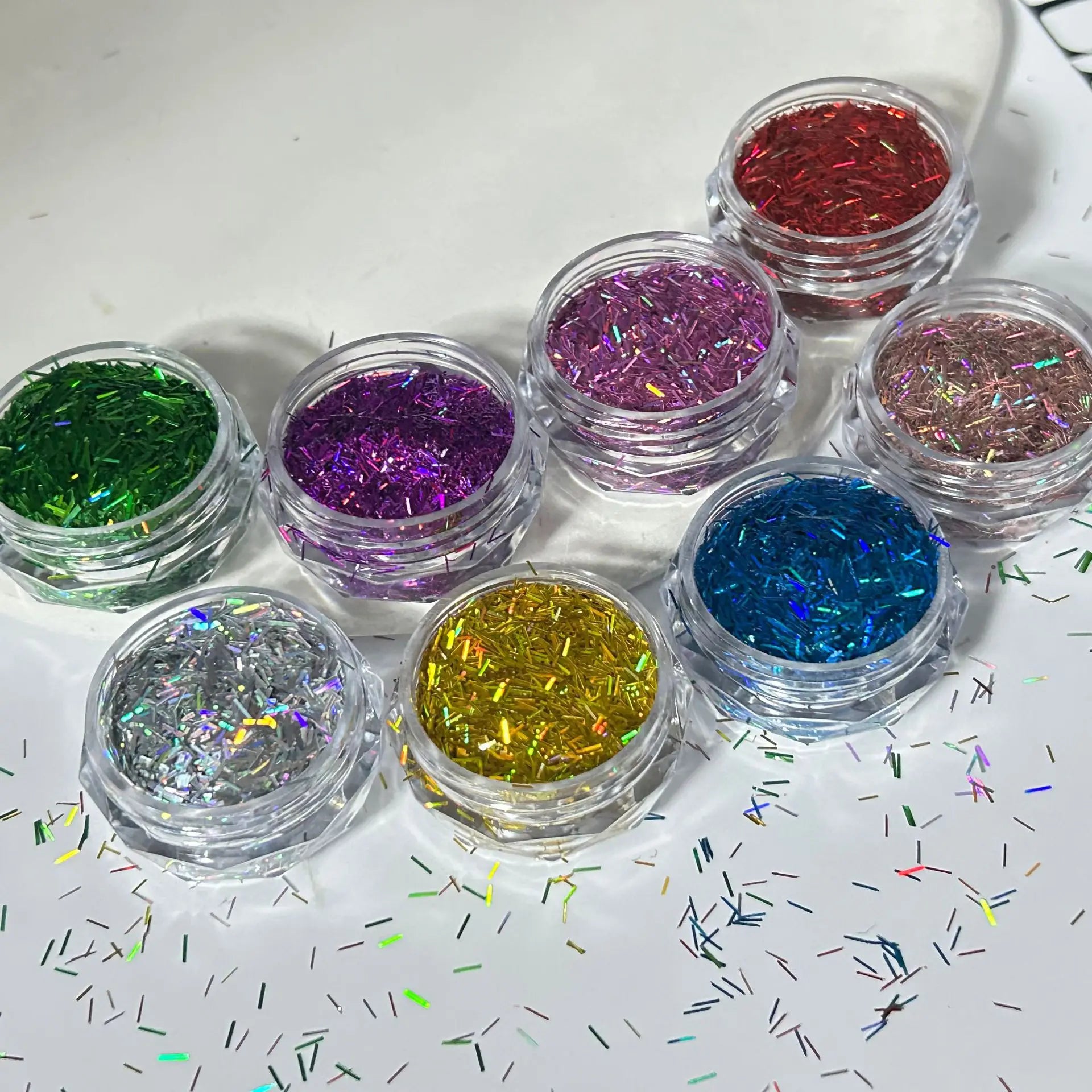 Xucai Laser-shaped Mini Glitter Gold Onion Powder Sequin Nail Accessories Handmade Toy Parts