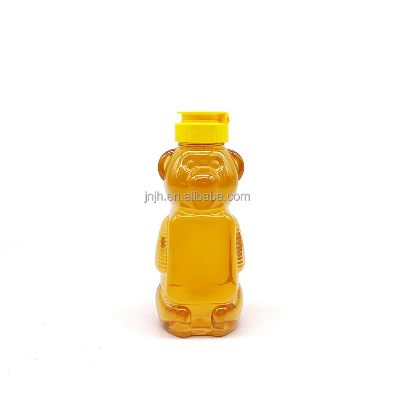 Bear Shape Christmas Gift Bottle Honey 480g Tea PET Plastic Bottle for Honey 350ml